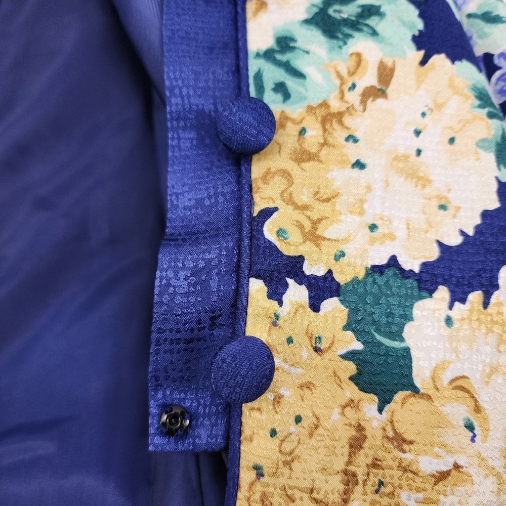Vintage Adrianna Papell Women's Button Up Floral Silk Jacket Size 10 Floral - Picture 7 of 7